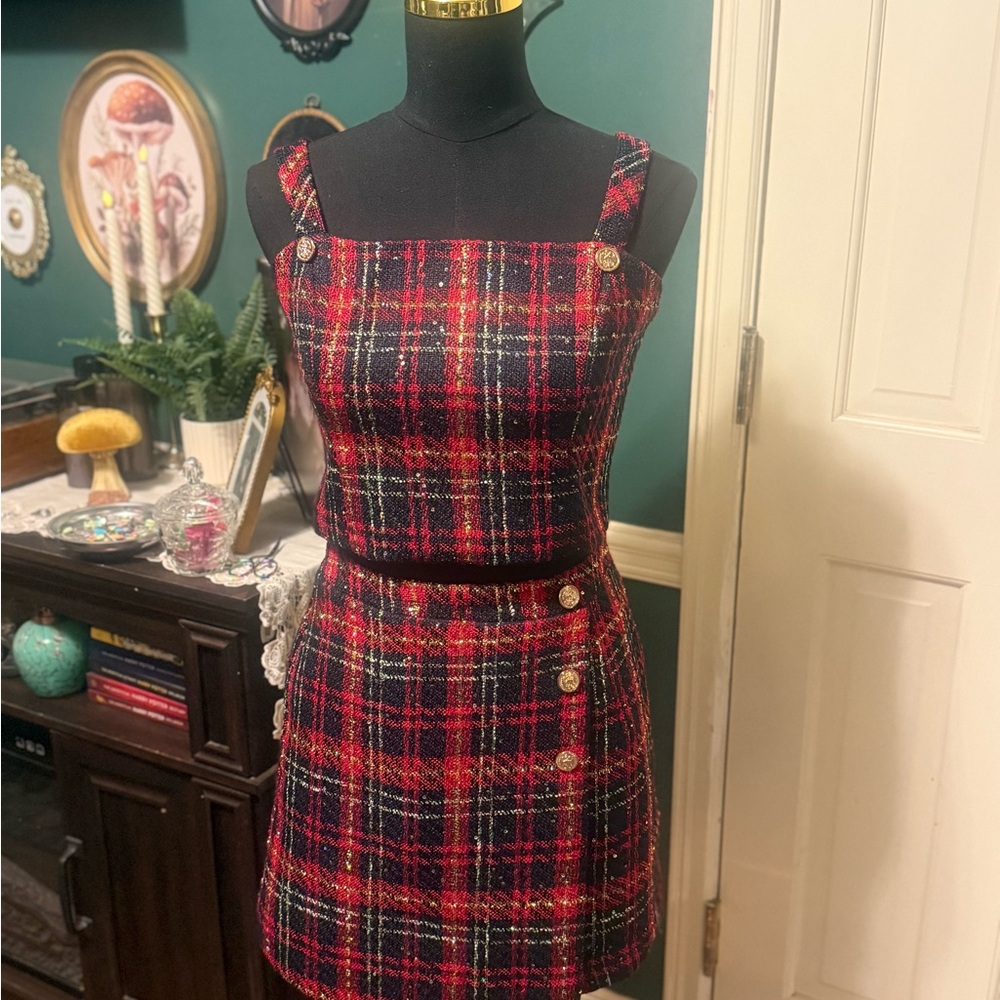 NWOT LuLu’s Adorably Posh skirt set - Picture 5 of 7